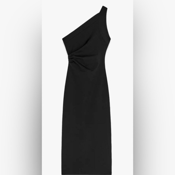 Zara asymmetrical one shoulder midi dress - Picture 3 of 3